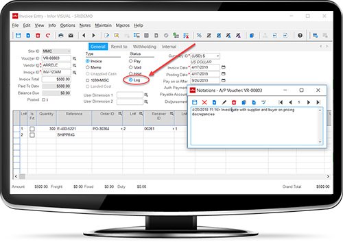 Track A/P Invoices Out for Approval in VISUAL