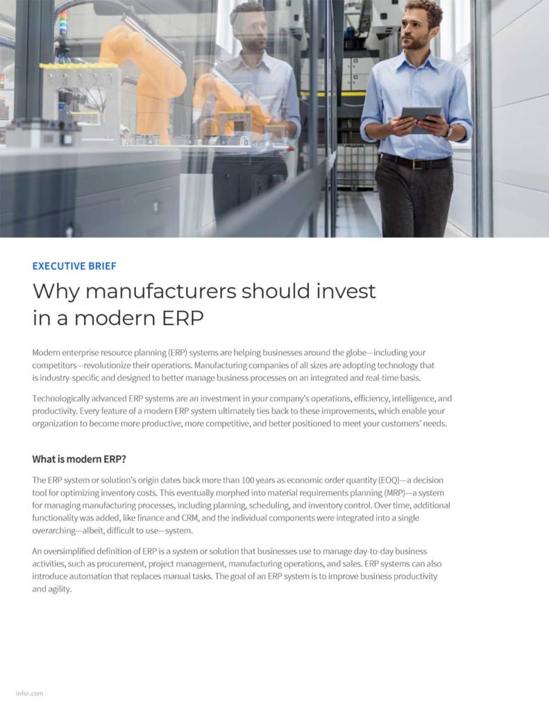 Why Manufacturers Should Invest in a Modern ERP